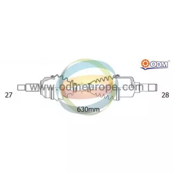 Arbre de transmission ODM-MULTIPARTS 18-015160 pour FORD FOCUS 1.5 TDCi - 120cv