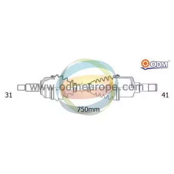 ODM-MULTIPARTS 18-015210 - Arbre de transmission