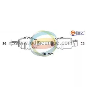 Arbre de transmission ODM-MULTIPARTS OEM FR012550X