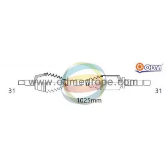 ODM-MULTIPARTS 18-052680 - Arbre de transmission