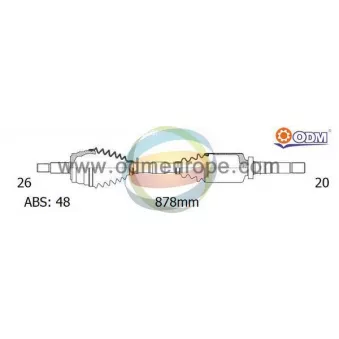 Arbre de transmission ODM-MULTIPARTS 18-092801