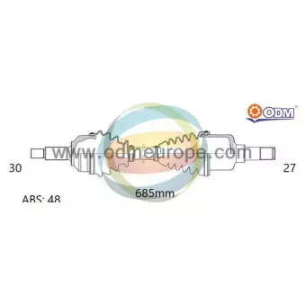 Arbre de transmission CEVAM 50411Z