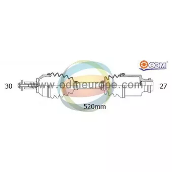 Arbre de transmission ODM-MULTIPARTS 18-141320