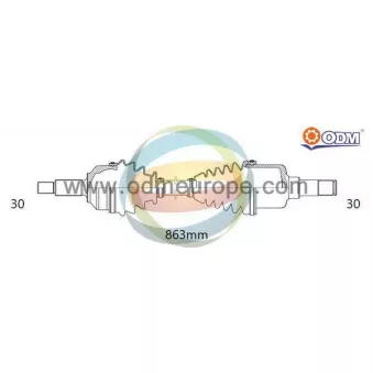 ODM-MULTIPARTS 18-143240 - Arbre de transmission