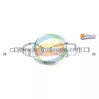 ODM-MULTIPARTS 18-143250 - Arbre de transmission