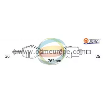 Arbre de transmission ODM-MULTIPARTS 18-153060