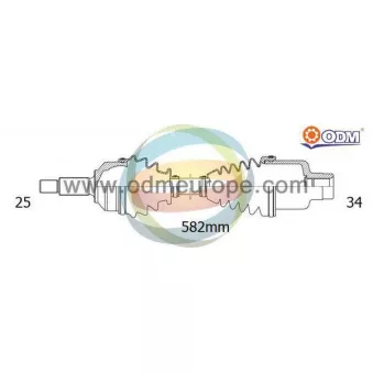 Arbre de transmission ODM-MULTIPARTS OEM 9503340