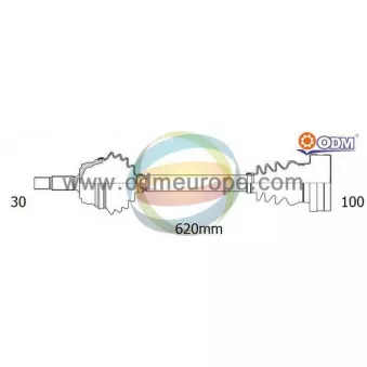 Arbre de transmission ODM-MULTIPARTS OEM 33207599533