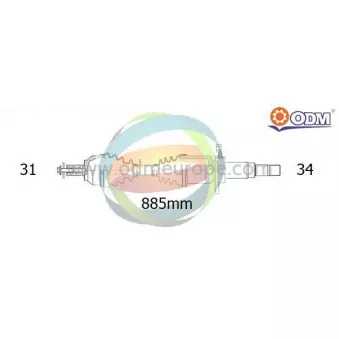 Arbre de transmission ODM-MULTIPARTS 18-342490
