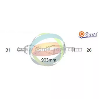 Arbre de transmission ODM-MULTIPARTS 18-342610
