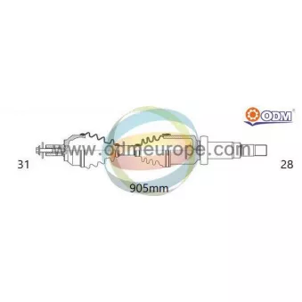 Arbre de transmission ODM-MULTIPARTS 18-342650