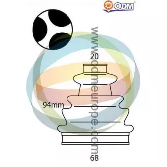 ODM-MULTIPARTS 21-990515 - Soufflets de cardan avant