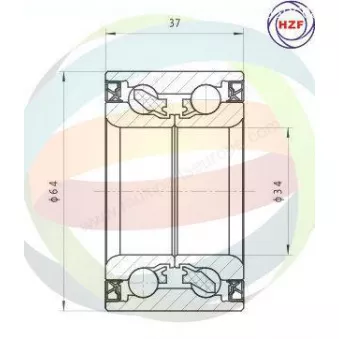 Roulement de roue avant ODM-MULTIPARTS OEM 94535249