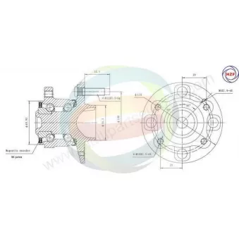 Roulement de roue avant ODM-MULTIPARTS OEM 13500590
