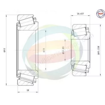 Roulement de roue avant ODM-MULTIPARTS OEM GHB102