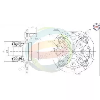 Roulement de roue avant ODM-MULTIPARTS 70-040038