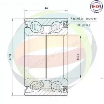 Roulement de roue avant ODM-MULTIPARTS 70-040056