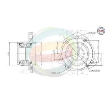 Roulement de roue arrière ODM-MULTIPARTS OEM 42200S10A01