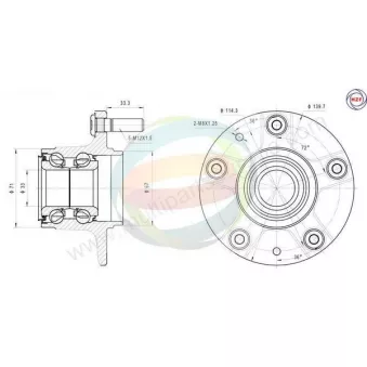 Roulement de roue avant ODM-MULTIPARTS OEM F32Z1104B