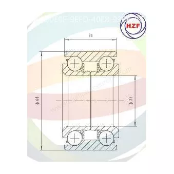 Roulement de roue avant ODM-MULTIPARTS OEM 4021041B00