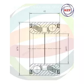 Roulement de roue avant ODM-MULTIPARTS OEM 402102Y000