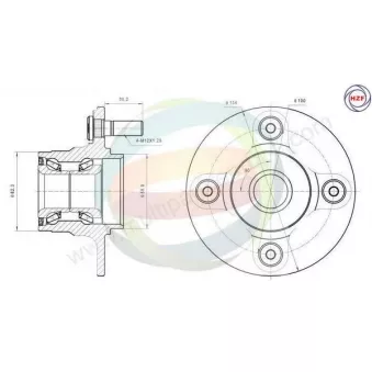Roulement de roue avant ODM-MULTIPARTS OEM 4320050Y02