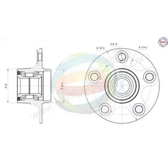 Roulement de roue arrière ODM-MULTIPARTS OEM 432020L710