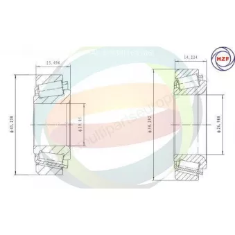 Roulement de roue arrière ODM-MULTIPARTS 70-080079