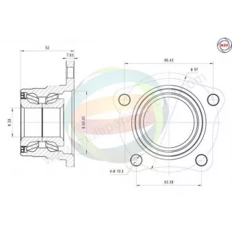 Roulement de roue arrière ODM-MULTIPARTS OEM 4240912030