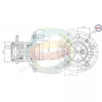Roulement de roue arrière ODM-MULTIPARTS OEM 4246048011