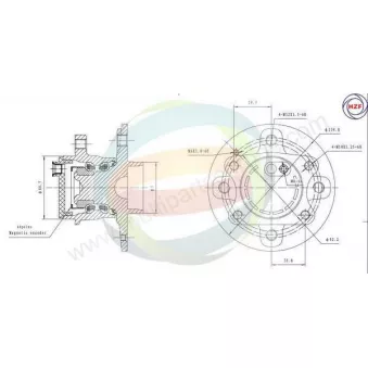 Roulement de roue arrière ODM-MULTIPARTS OEM 374885
