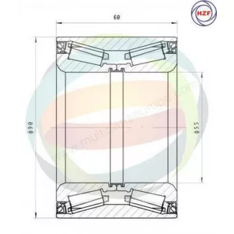 Roulement de roue avant ODM-MULTIPARTS OEM 1606375180