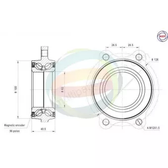 Roulement de roue avant ODM-MULTIPARTS 70-210068 pour AUDI Q5 2.0 TDI quattro - 150cv