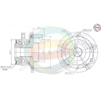 Roulement de roue avant ODM-MULTIPARTS 70-230018 pour MERCEDES-BENZ AXOR 2.0 CDTI - 110cv