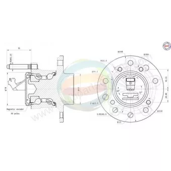 Roulement de roue arrière ODM-MULTIPARTS 70-230036 pour MERCEDES-BENZ MK 1.8 - 140cv