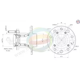 Roulement de roue arrière ODM-MULTIPARTS 70-230050 pour MERCEDES-BENZ SK 1.7 CDTI - 125cv