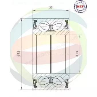 Roulement de roue arrière ODM-MULTIPARTS OEM 33411124358