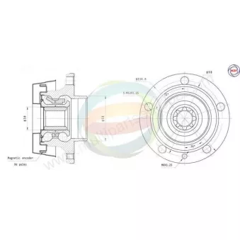 Roulement de roue arrière ODM-MULTIPARTS OEM 51757885