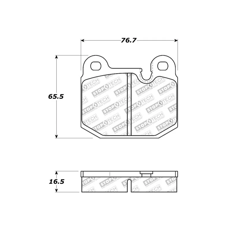 Jeu de 4 plaquettes de frein avant STOPTECH 308.01740 - Visuel 1