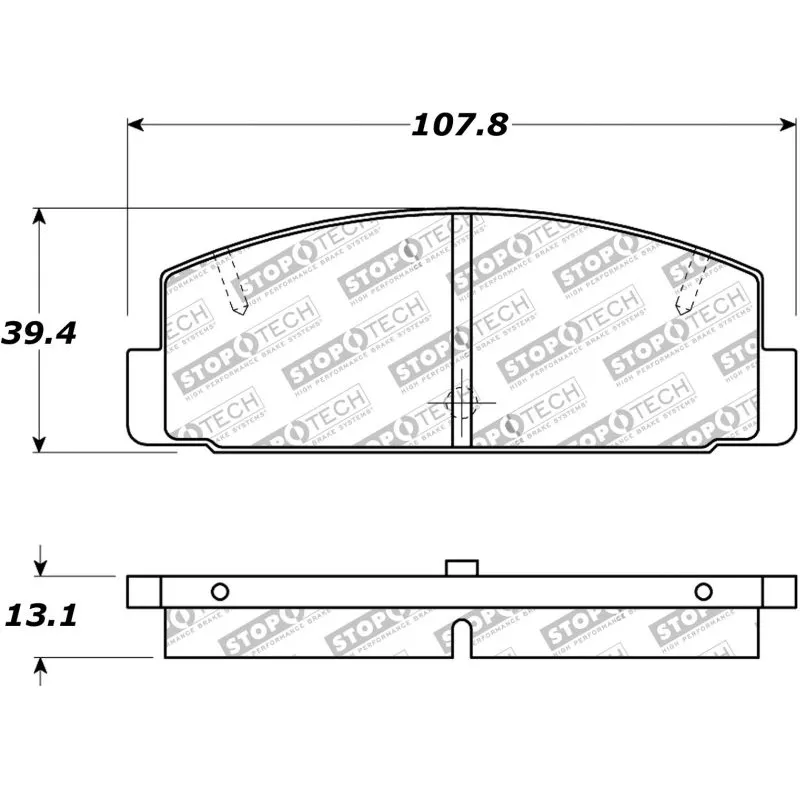Jeu de 4 plaquettes de frein STOPTECH 308.03320 - Visuel 1