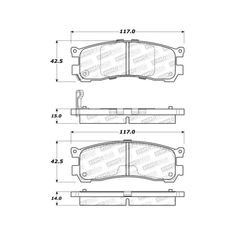 Jeu de 4 plaquettes de frein STOPTECH 308.05530 - Visuel 1