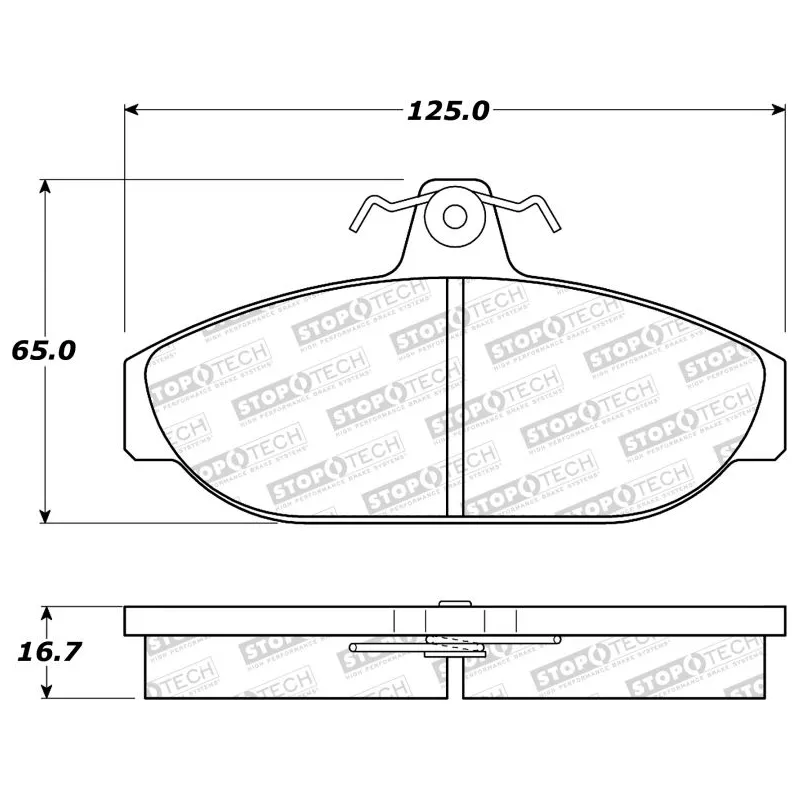 Jeu de 4 plaquettes de frein avant STOPTECH 308.05650 - Visuel 1