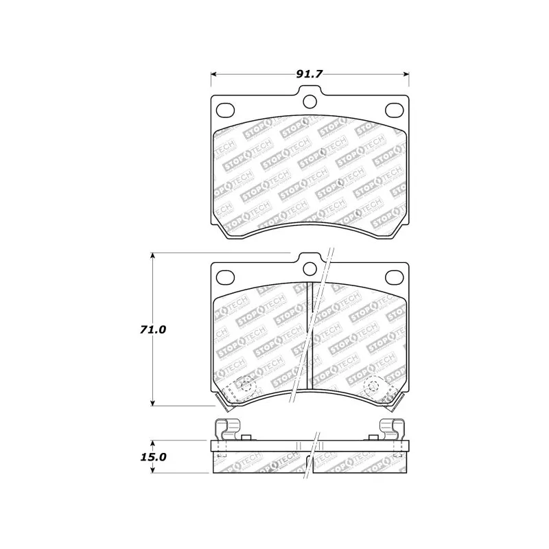 Jeu de 4 plaquettes de frein avant STOPTECH 308.04730 - Visuel 1