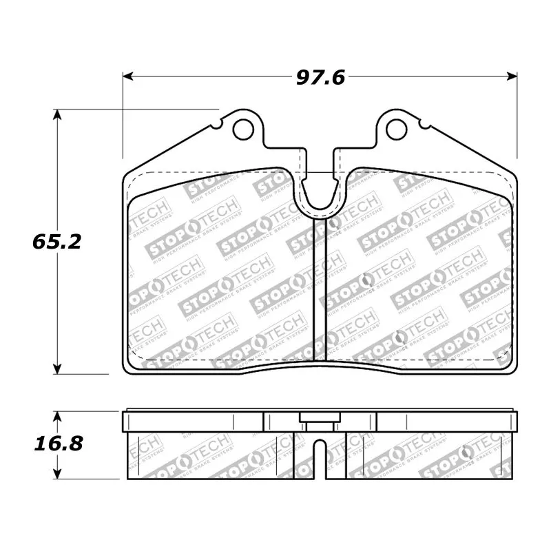 Jeu de 4 plaquettes de frein STOPTECH 308.06080 - Visuel 1
