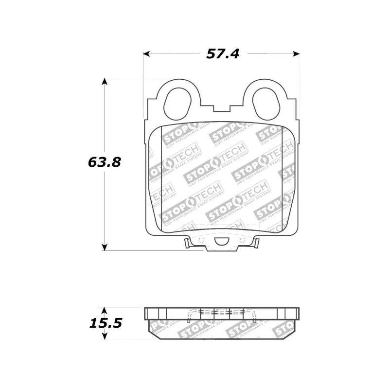 Jeu de 4 plaquettes de frein STOPTECH 308.07710 - Visuel 1
