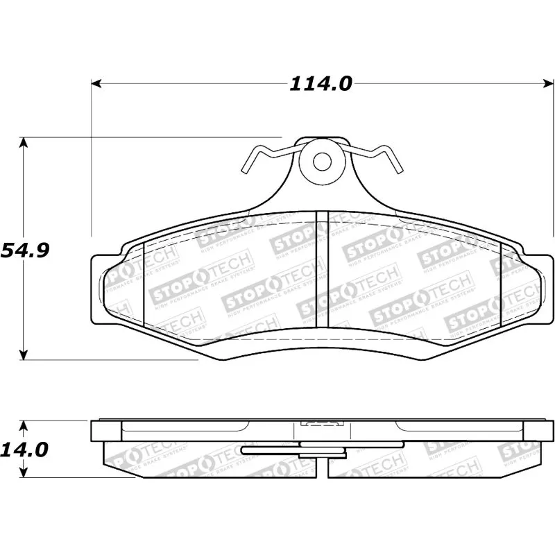 Jeu de 4 plaquettes de frein STOPTECH 308.07240 - Visuel 1