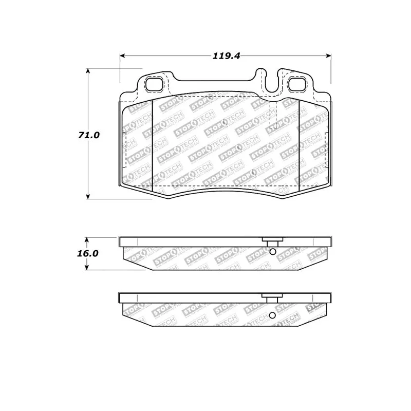 Jeu de 4 plaquettes de frein avant STOPTECH 308.08470 - Visuel 1