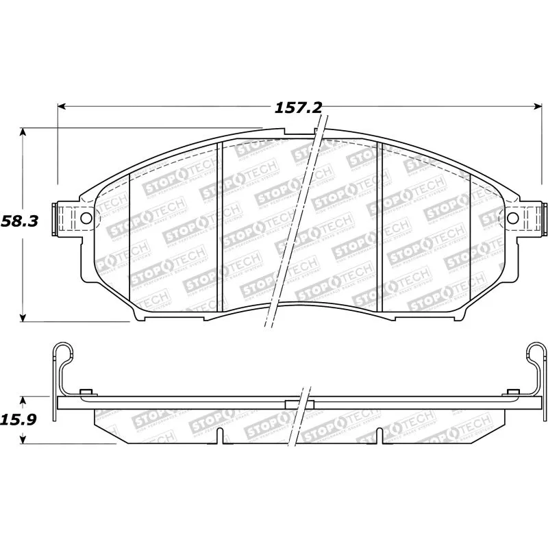 Jeu de 4 plaquettes de frein STOPTECH 308.08881 - Visuel 1