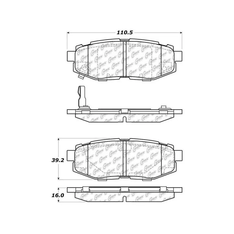 Jeu de 4 plaquettes de frein STOPTECH 308.11240 - Visuel 1