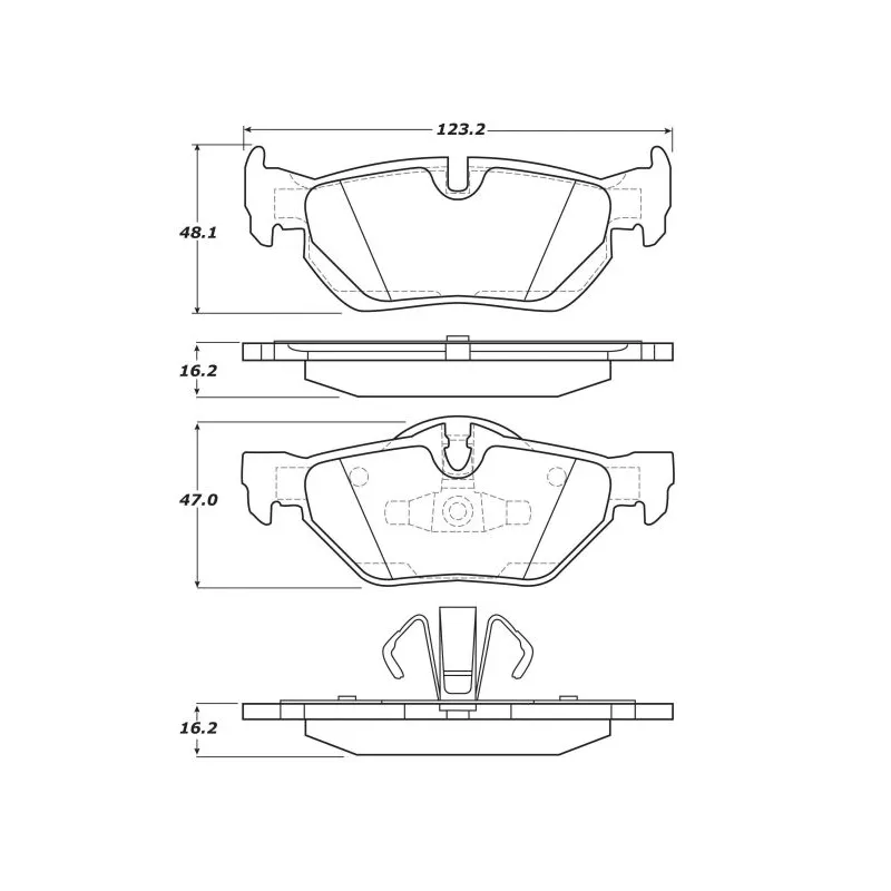 Jeu de 4 plaquettes de frein STOPTECH 308.12670 - Visuel 1